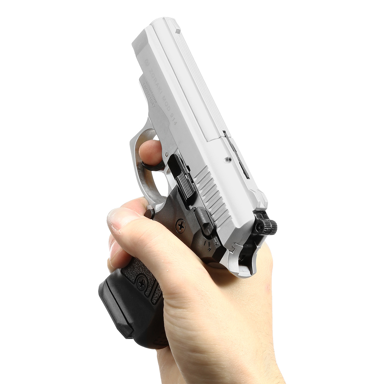 Zoraki 914 Schreckschuss Pistole 9mm P.A.K. matt chrom Bild 5