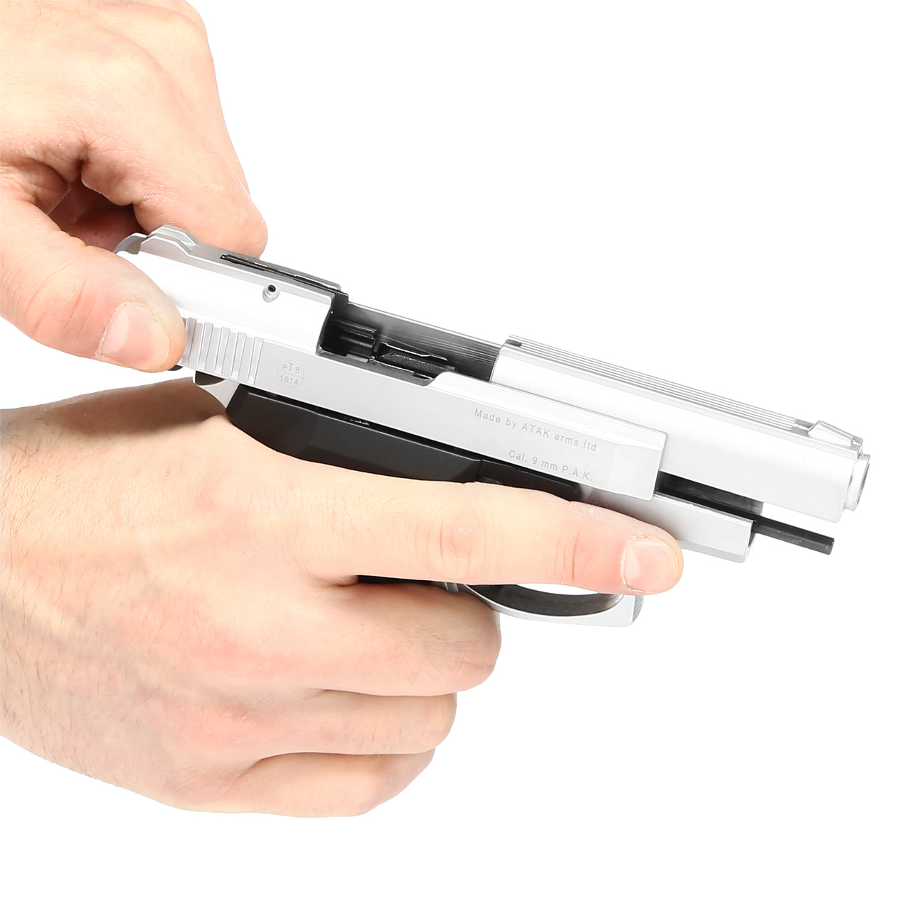 Zoraki 914 Schreckschuss Pistole 9mm P.A.K. matt chrom Bild 6