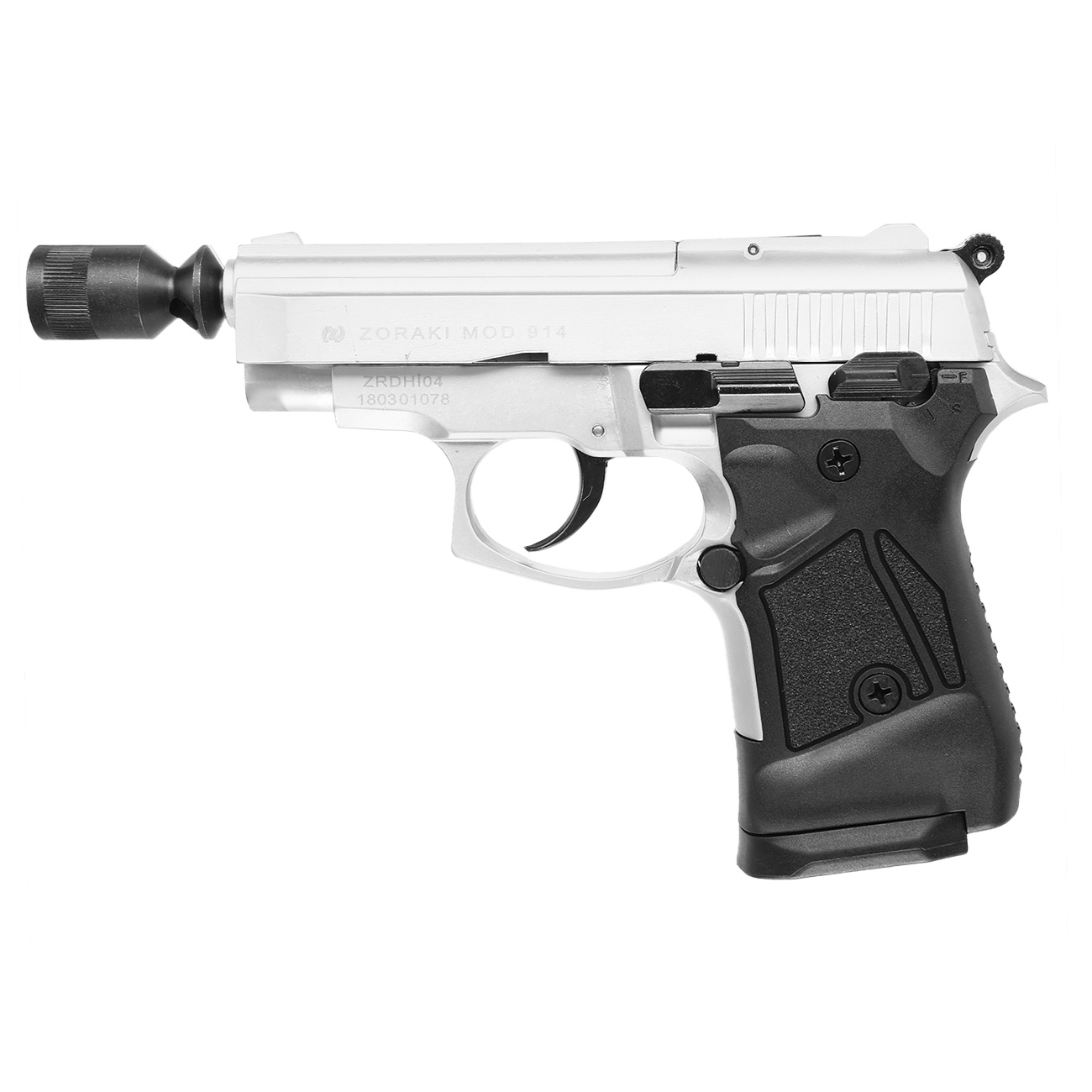 Zoraki 914 Schreckschuss Pistole 9mm P.A.K. matt chrom Bild 8