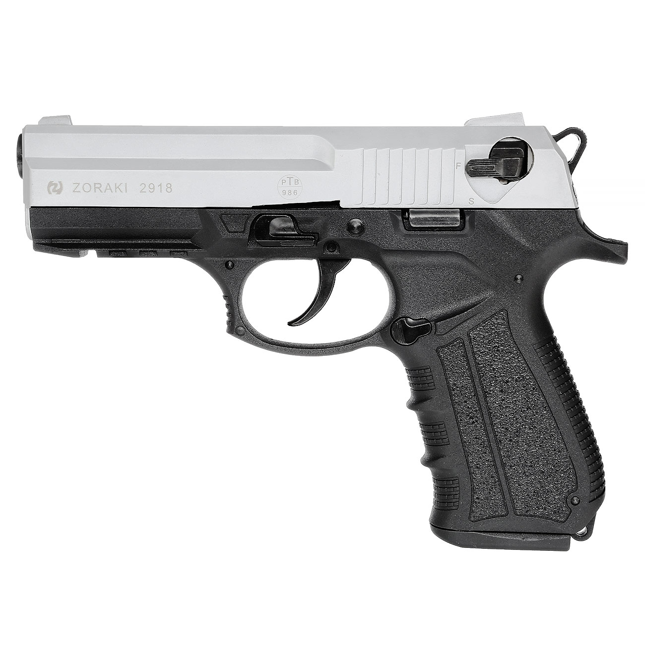 Zoraki 2918 Schreckschuss Pistole Kal. 9mm P.A.K. matt chrom