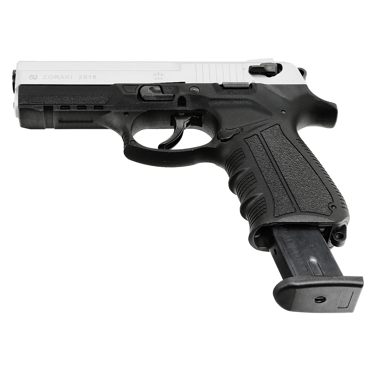 Zoraki 2918 Schreckschuss Pistole Kal. 9mm P.A.K. matt chrom Bild 10