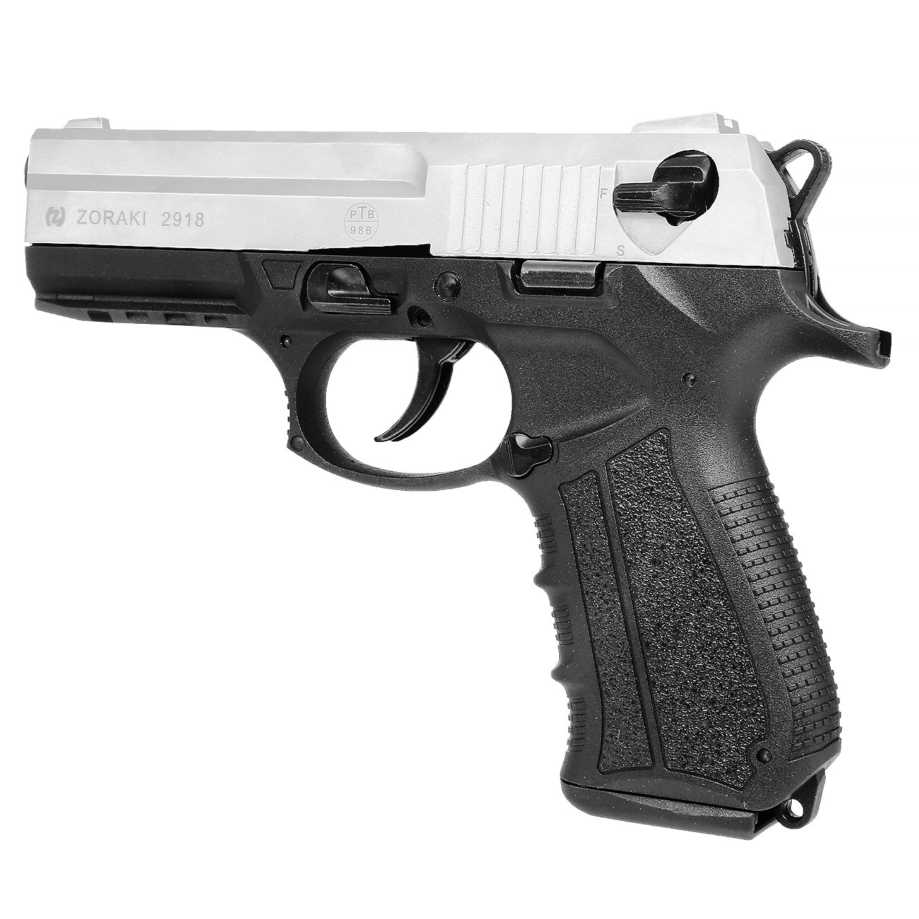 Zoraki 2918 Schreckschuss Pistole Kal. 9mm P.A.K. matt chrom Bild 8