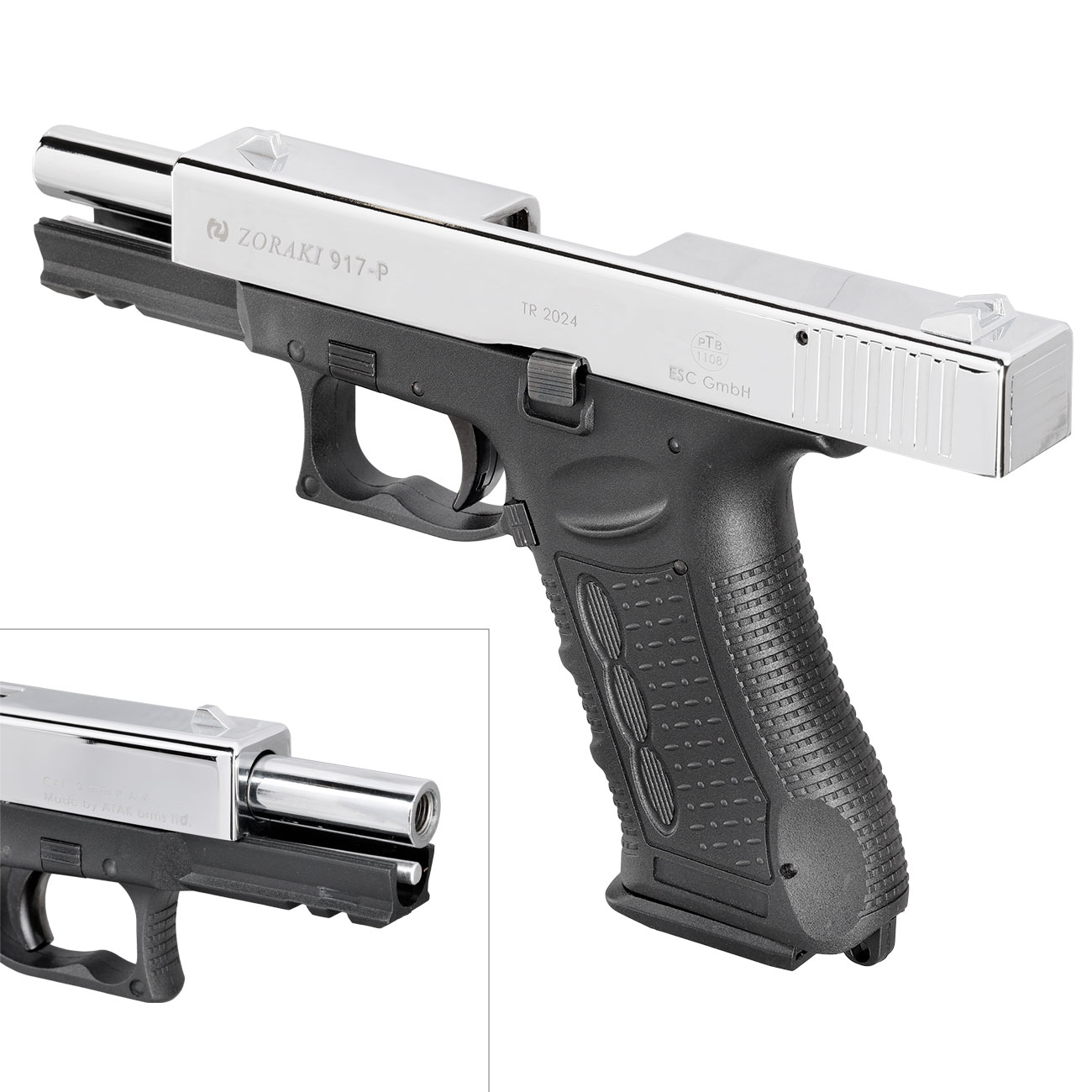 Zoraki 917 Schreckschusspistole 9mm P.A.K. chrom Bild 8