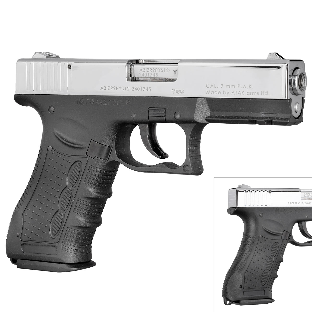 Zoraki 917 Schreckschusspistole 9mm P.A.K. chrom Bild 9