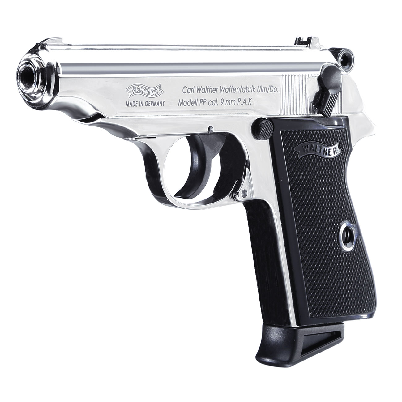 Walther PP Schreckschuss Pistole 9mm P.A.K. Polished Chrome 2018 günstig kaufen - Kotte & Zeller