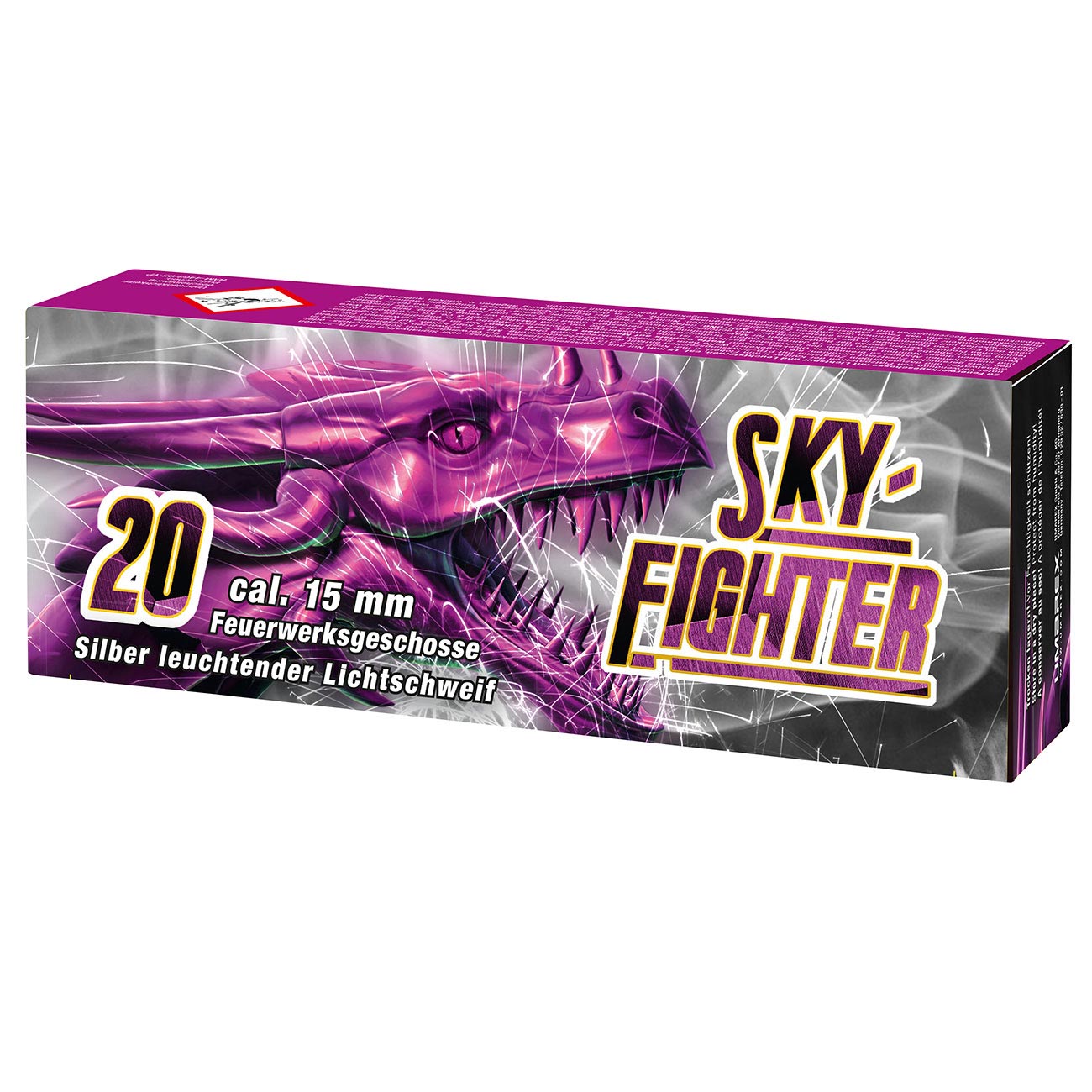 Sky Fighter Signaleffekte mit silber leuchtendem Lichtschweif 20 Stück für Schreckschusswaffen Bild 1