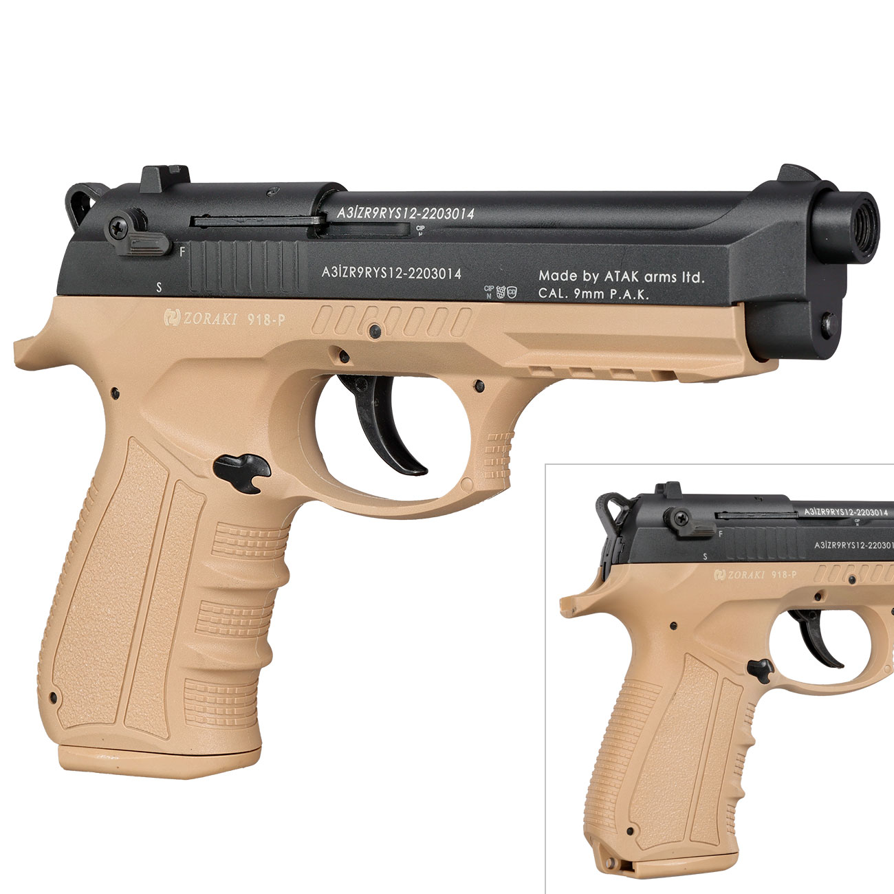 Zoraki 918 Schreckschuss-Pistole 9mm P.A. desert Bild 9