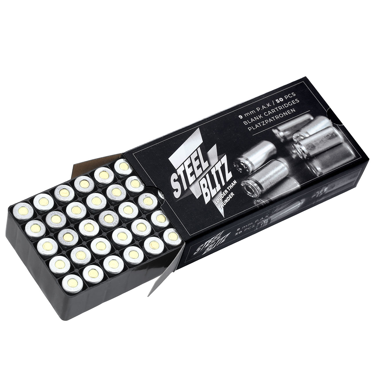 Pobjeda Steel Blitz Knallpatronen 9mm P.A.K. 50 Stck Bild 3