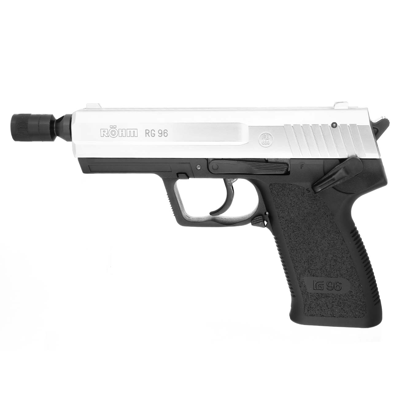 Röhm RG 96 Schreckschuss Pistole Kal. 9mm P.A.K. alu chrome Bild 10
