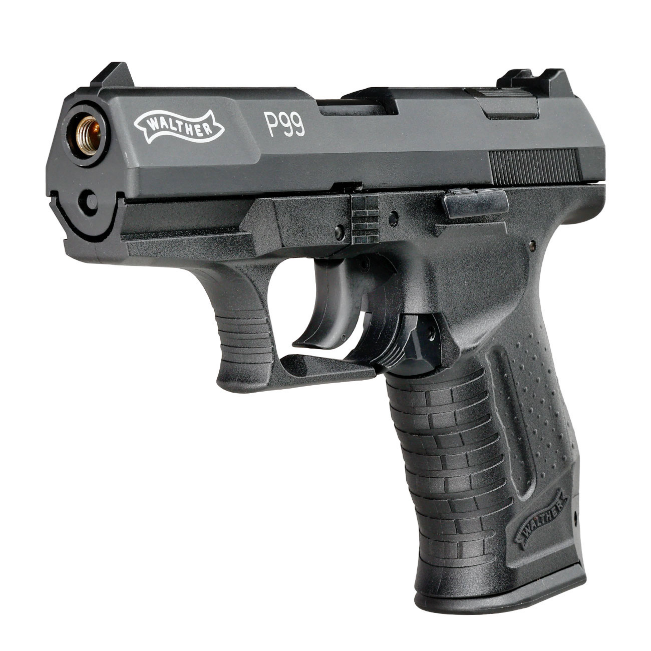 Walther P99 Schreckschuss Pistole Kal. 9mm P.A.K. brniert + 50 Schuss Skullfire Platzpatronen Bild 2