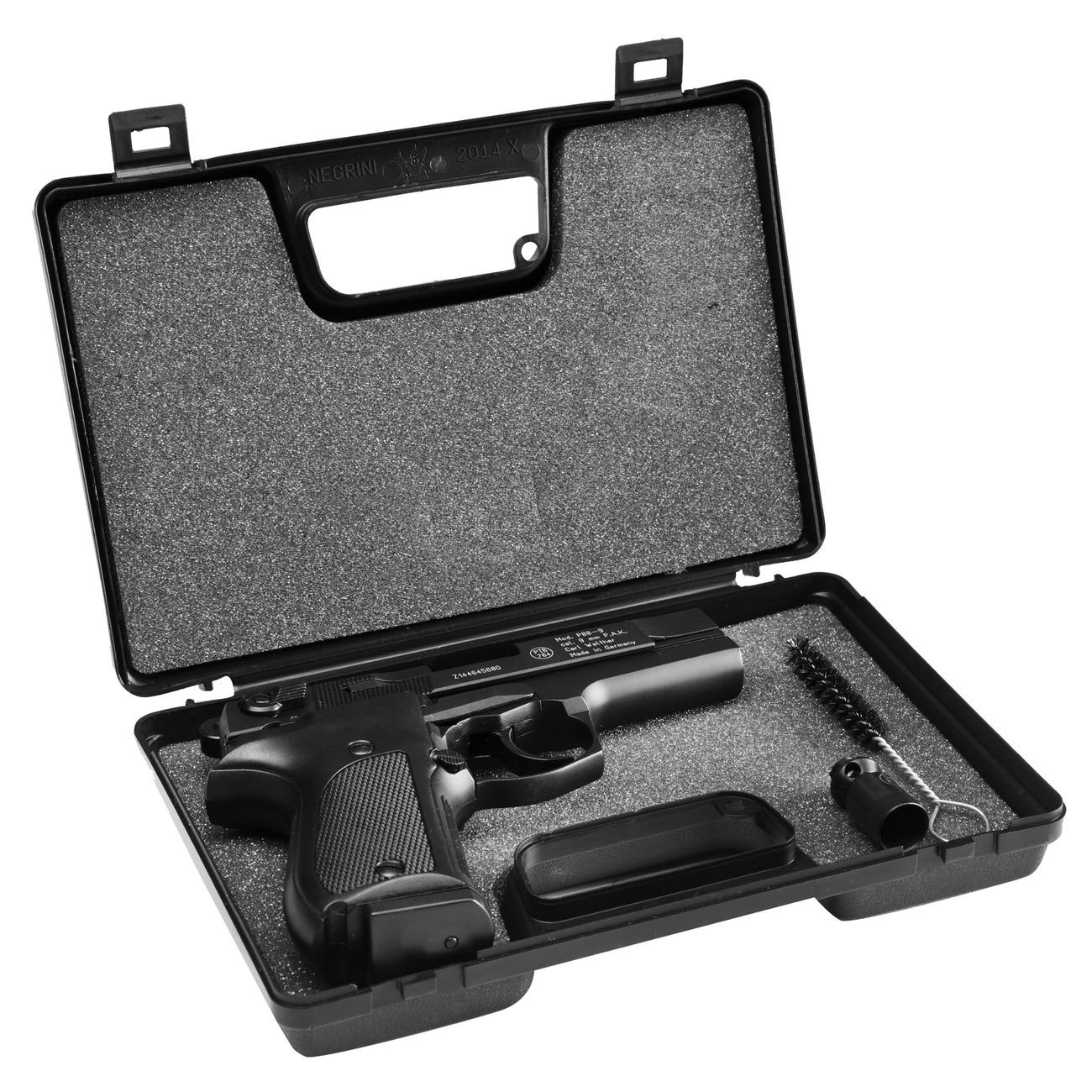 Walther P88 Schreckschuss Pistole Kal. 9mm P.A.K. brniert + 50 Schuss Pobjeda Steel Blitz Bild 3