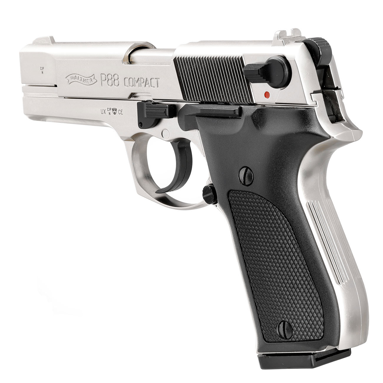 Walther P88 Schreckschuss Pistole bicolor Kal. 9mm P.A.K. + 50 Schuss Pobjeda Steel Blitz Bild 7
