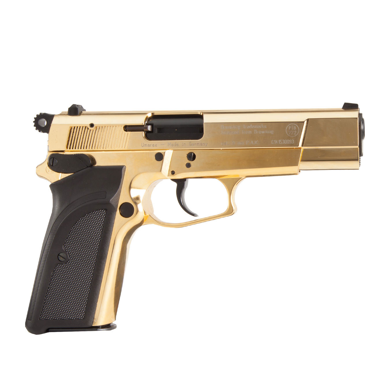 Browning GPDA9 Schreckschuss Pistole 9mm P.A.K. gold finish + 50 Schuss Pobjeda Steel Blitz kaufen
