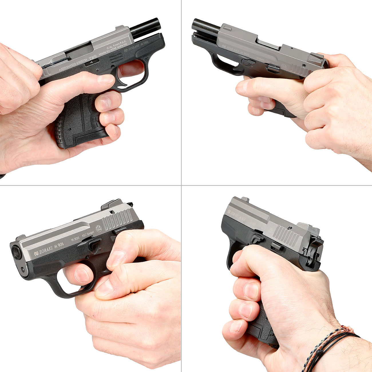 Zoraki 906 Schreckschusspistole 9mm P.A.K. titan inkl. 50 Schuss Pobjeda Steel Blitz Platzpatronen Bild 11