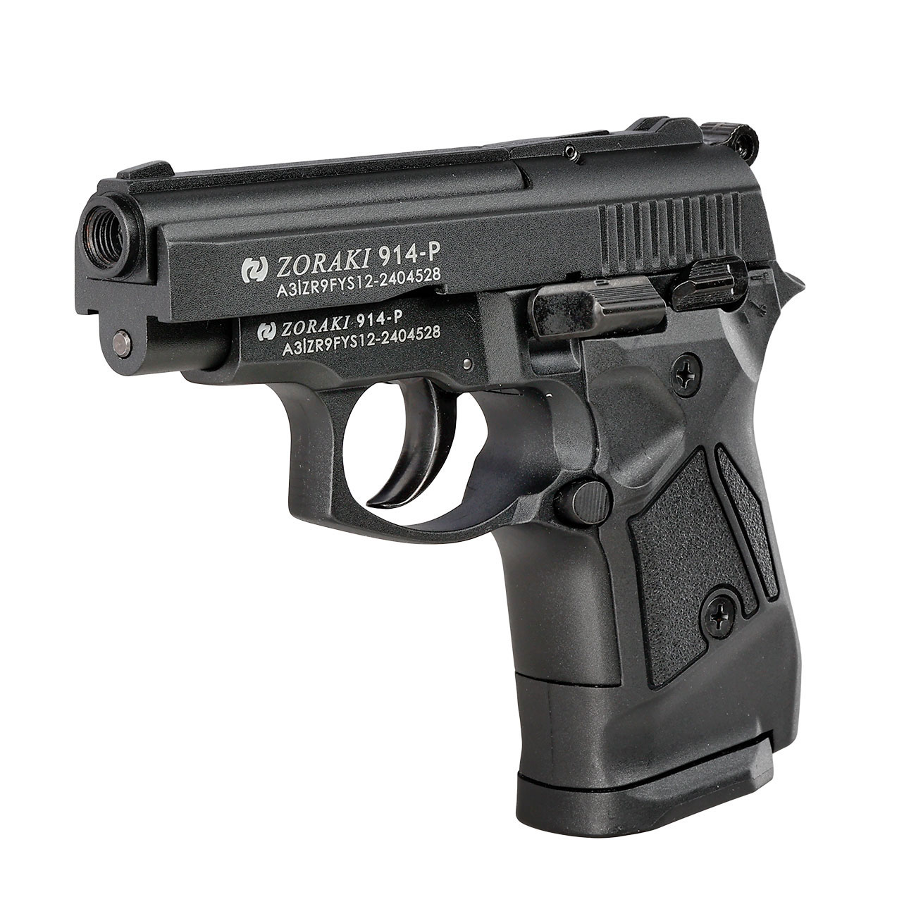 Zoraki 914 brniert Schreckschuss Pistole Kal. 9 mm P.A.K. + 50 Schuss Pobjeda Steel Blitz Bild 2
