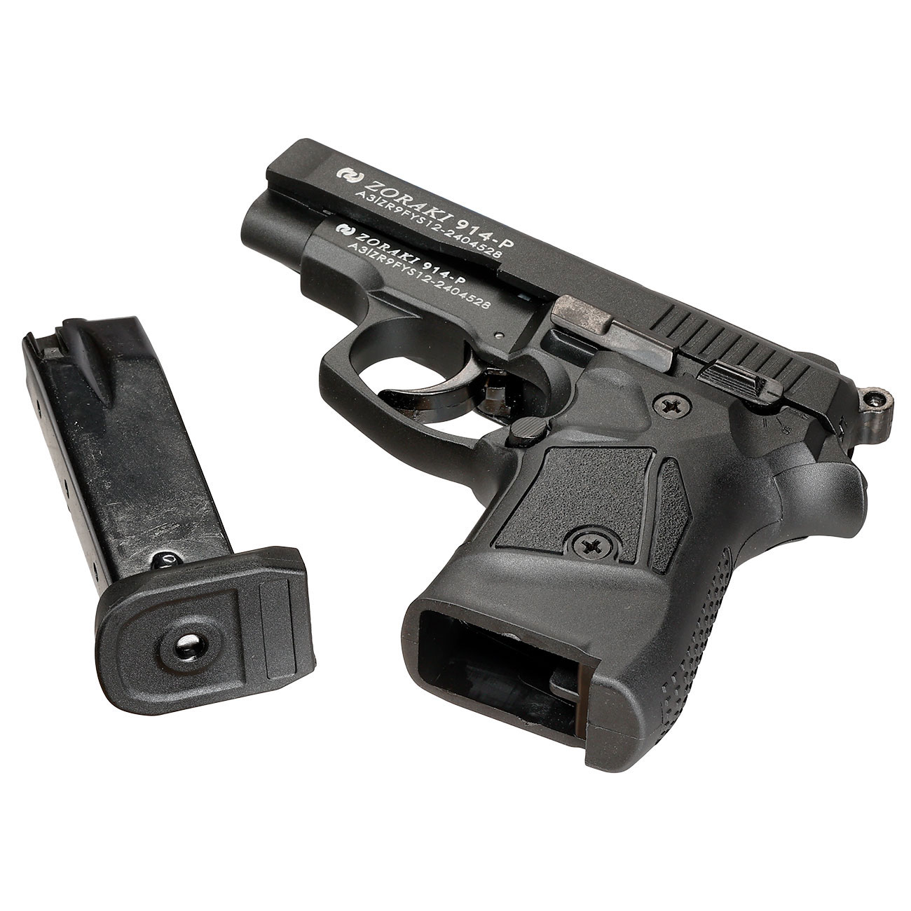 Zoraki 914 brniert Schreckschuss Pistole Kal. 9 mm P.A.K. + 50 Schuss Pobjeda Steel Blitz Bild 6