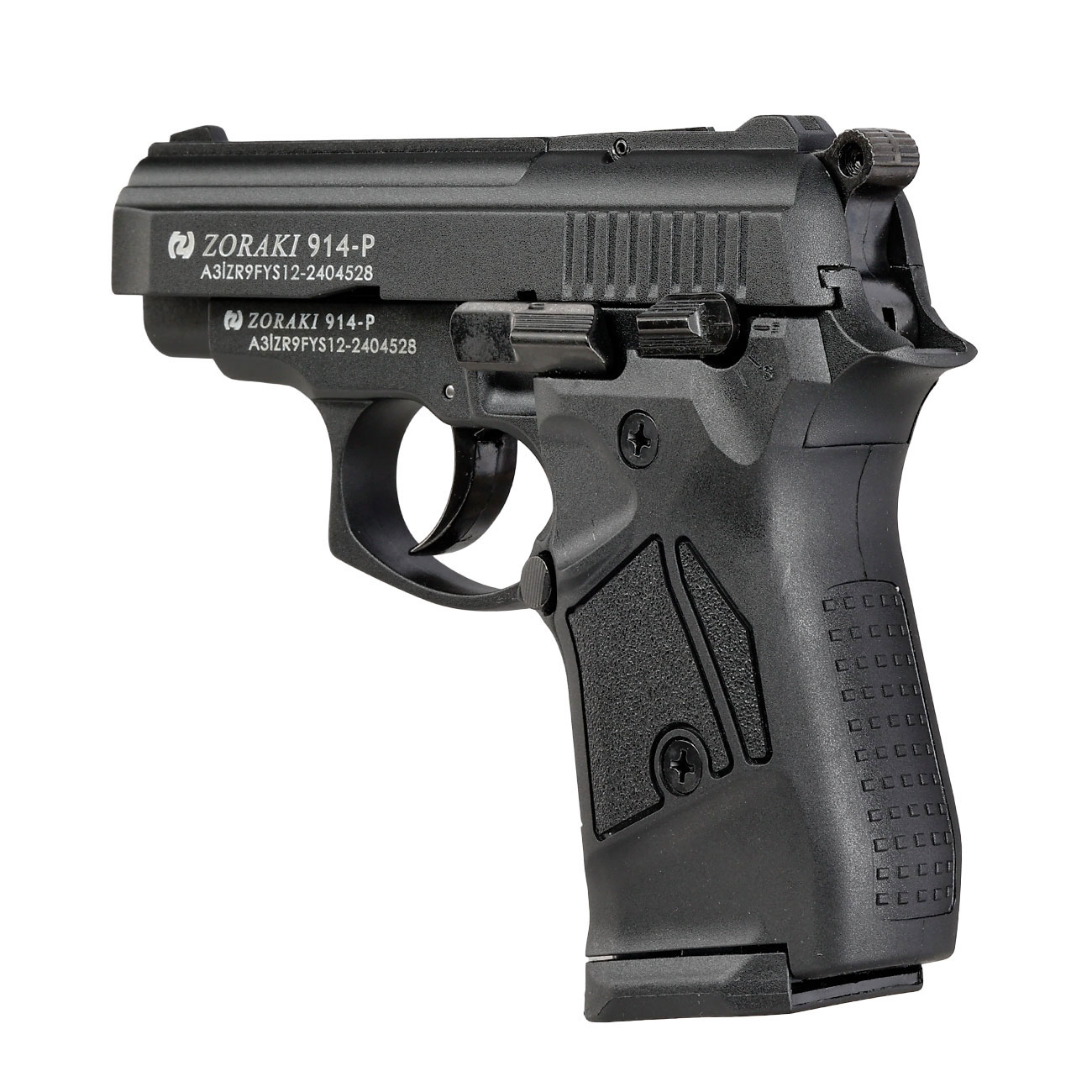 Zoraki 914 brniert Schreckschuss Pistole Kal. 9 mm P.A.K. + 50 Schuss Pobjeda Steel Blitz Bild 7