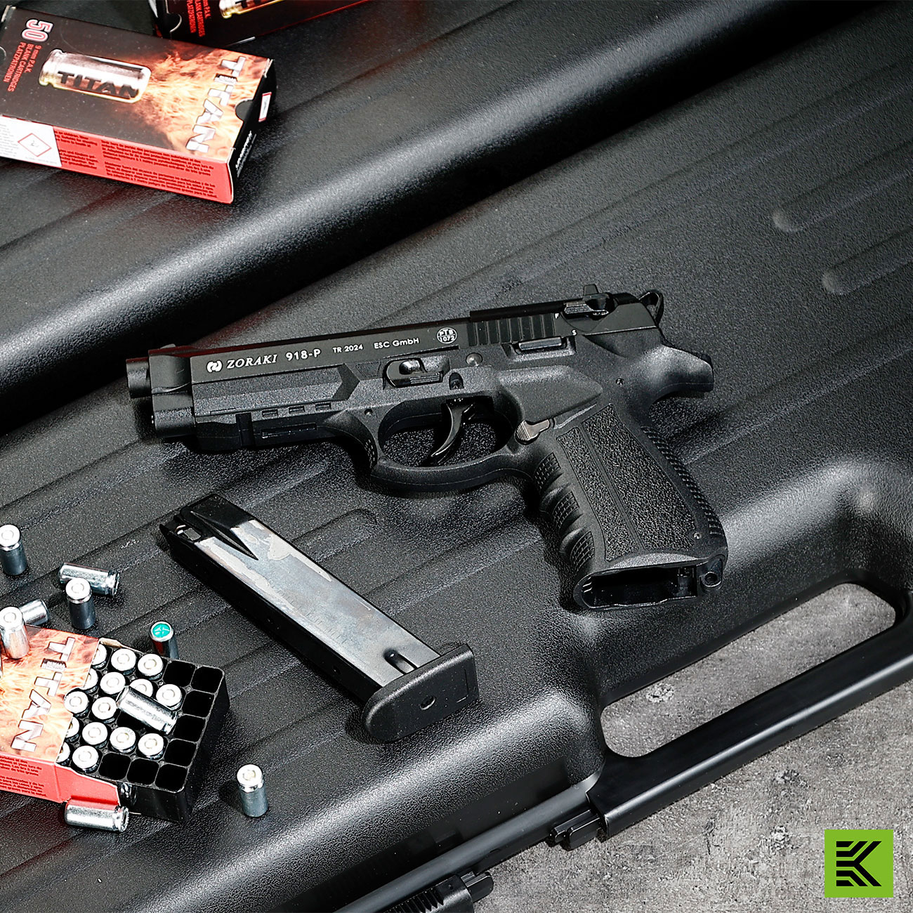 Zoraki 918 Schreckschuss-Pistole Kal. 9mm P.A. brniert inkl. 50 Schuss Pobjeda Steel Blitz Bild 1