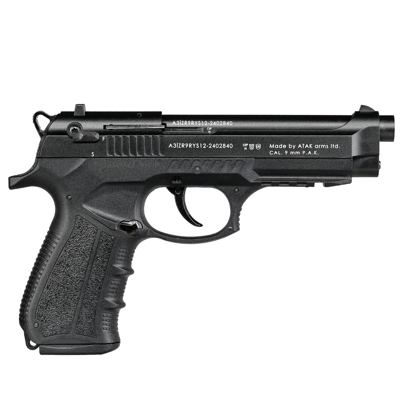 Zoraki 918 Schreckschuss-Pistole Kal. 9mm P.A. brniert inkl. 50 Schuss Pobjeda Steel Blitz Bild 3