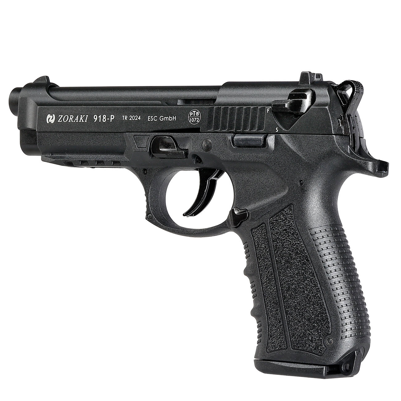 Zoraki 918 Schreckschuss-Pistole Kal. 9mm P.A. brniert inkl. 50 Schuss Pobjeda Steel Blitz Bild 7