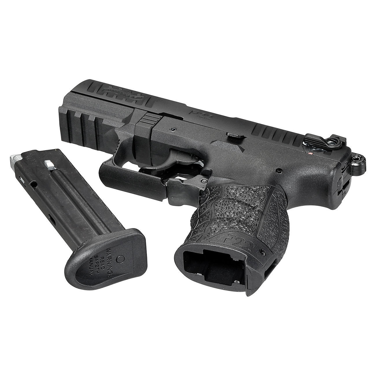 Walther P22Q Schreckschuss Pistole Kal. 9mm P.A.K. brniert + 50 Schuss Black Blitz Bild 6