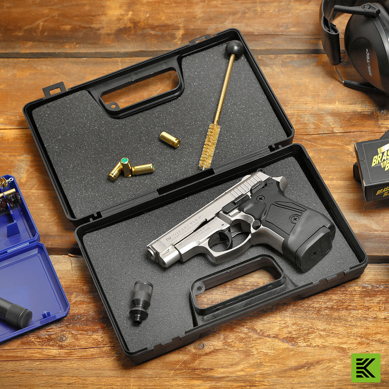 Zoraki 914 Schreckschuss Pistole Kal. 9mm P.A.K. satina + 50 Schuss Pobjeda Black Blitz Bild 1