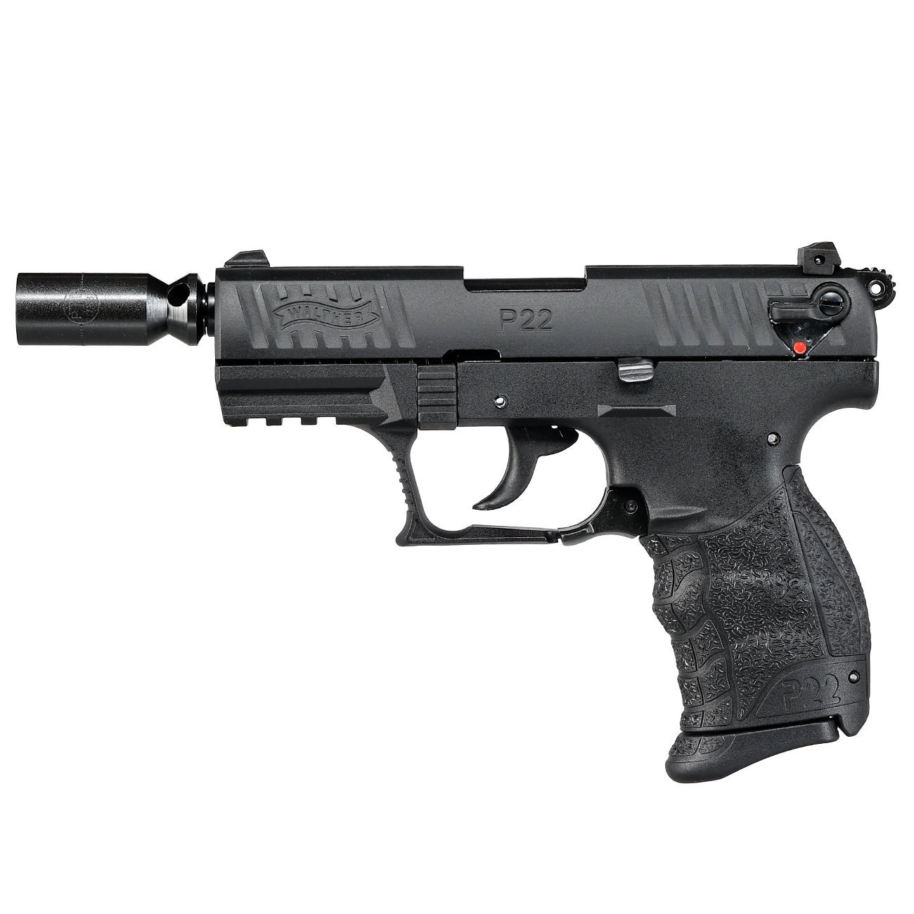 Walther P22Q Schreckschuss Pistole 9mm P.A.K. schwarz inklusive 2x 50 Platzpatronen SET Bild 10