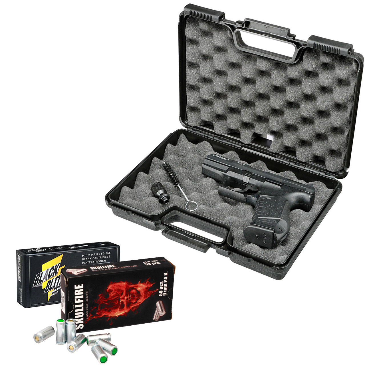 Walther P99 Schreckschuss Pistole 9mm P.A.K. schwarz inkl. 2x 50 Platzpatronen Bild 4