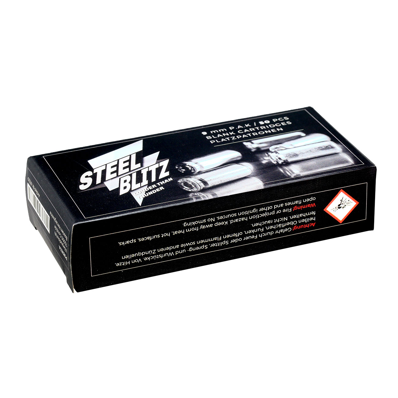 Pobjeda Steel Blitz Knallpatronen 9mm P.A.K. Messinghlse 100 Schuss Bild 5