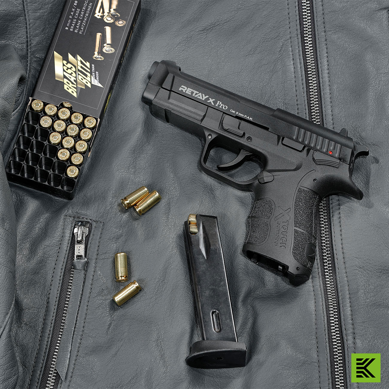 Retay X Pro Schreckschuss Pistole 9mm P.A.K. brniert Bild 1