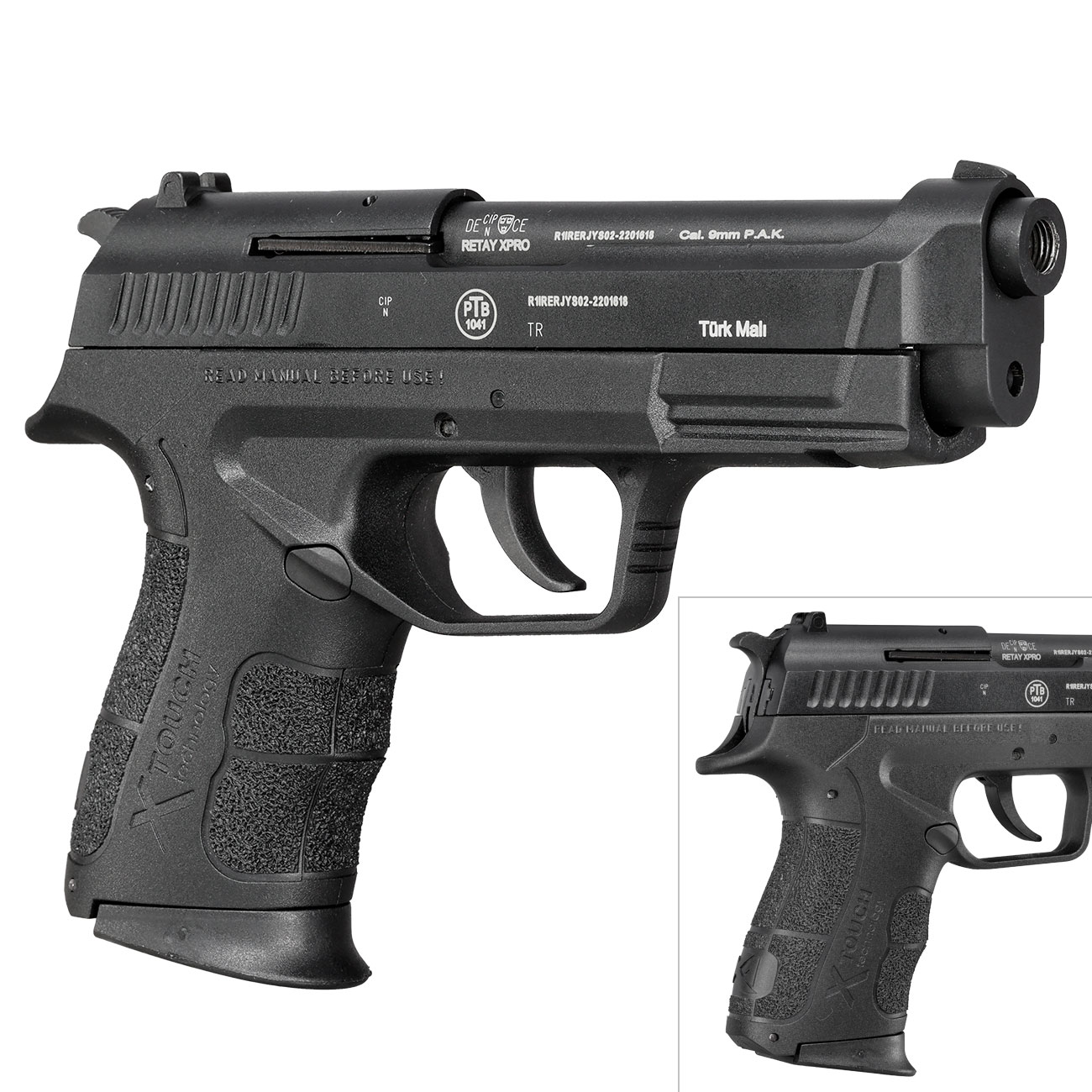 Retay X Pro Schreckschuss Pistole 9mm P.A.K. brniert Bild 9