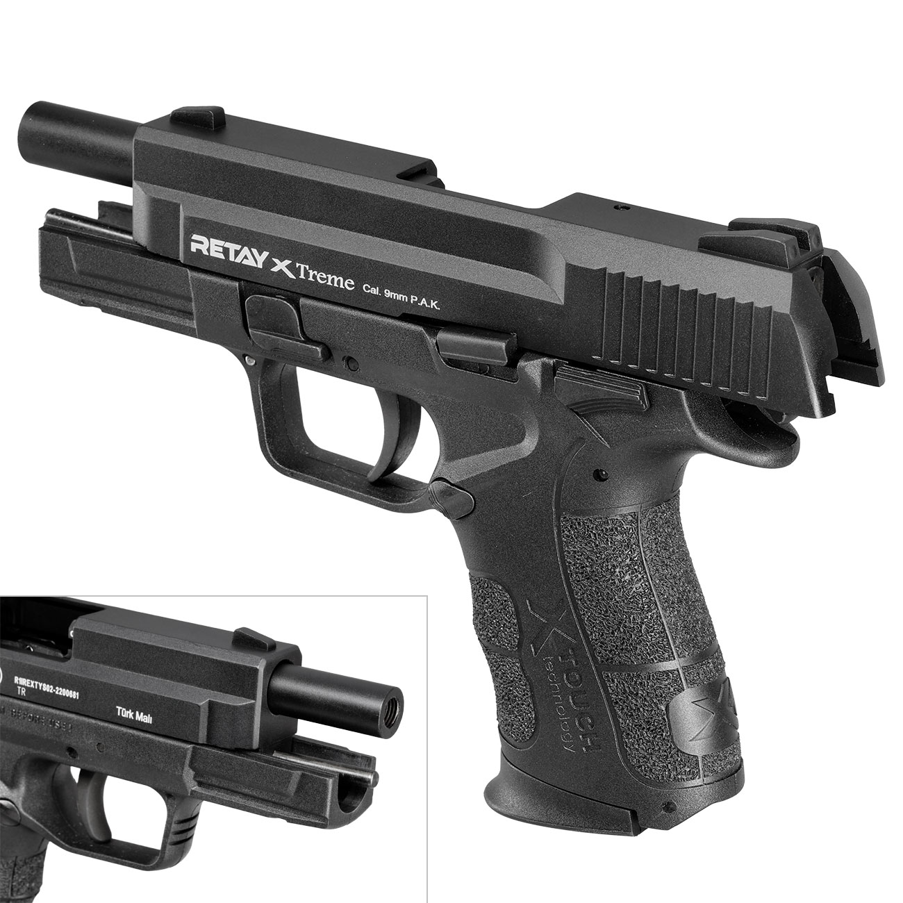 Retay X Treme Schreckschuss Pistole 9mm P.A.K. brniert Bild 8