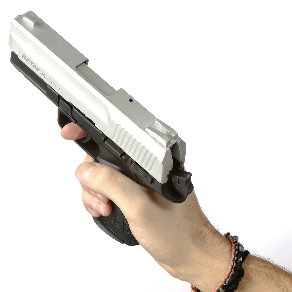 Retay X Treme Schreckschuss Pistole 9mm P.A.K. nickel Bild 1
