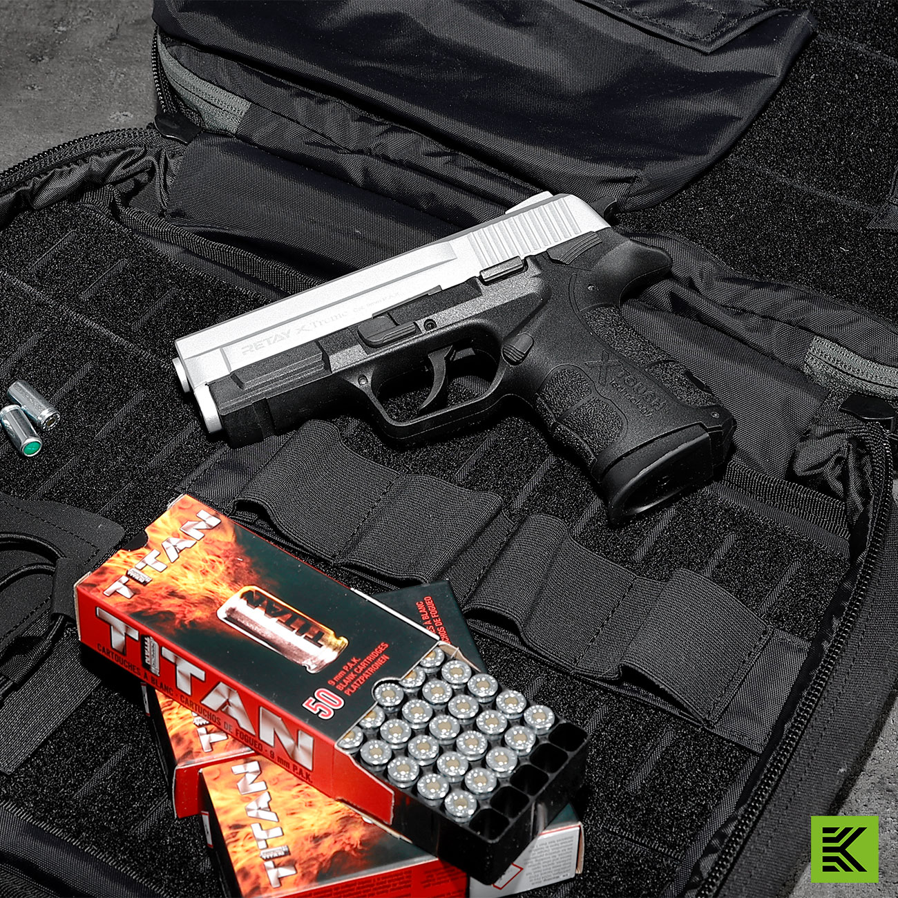 Retay X Treme Schreckschuss Pistole 9mm P.A.K. nickel Bild 1