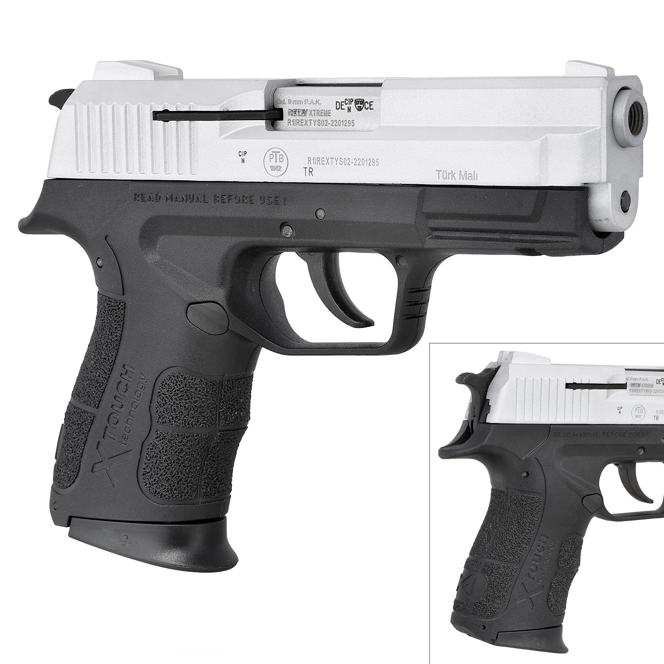 Retay X Treme Schreckschuss Pistole 9mm P.A.K. nickel Bild 9
