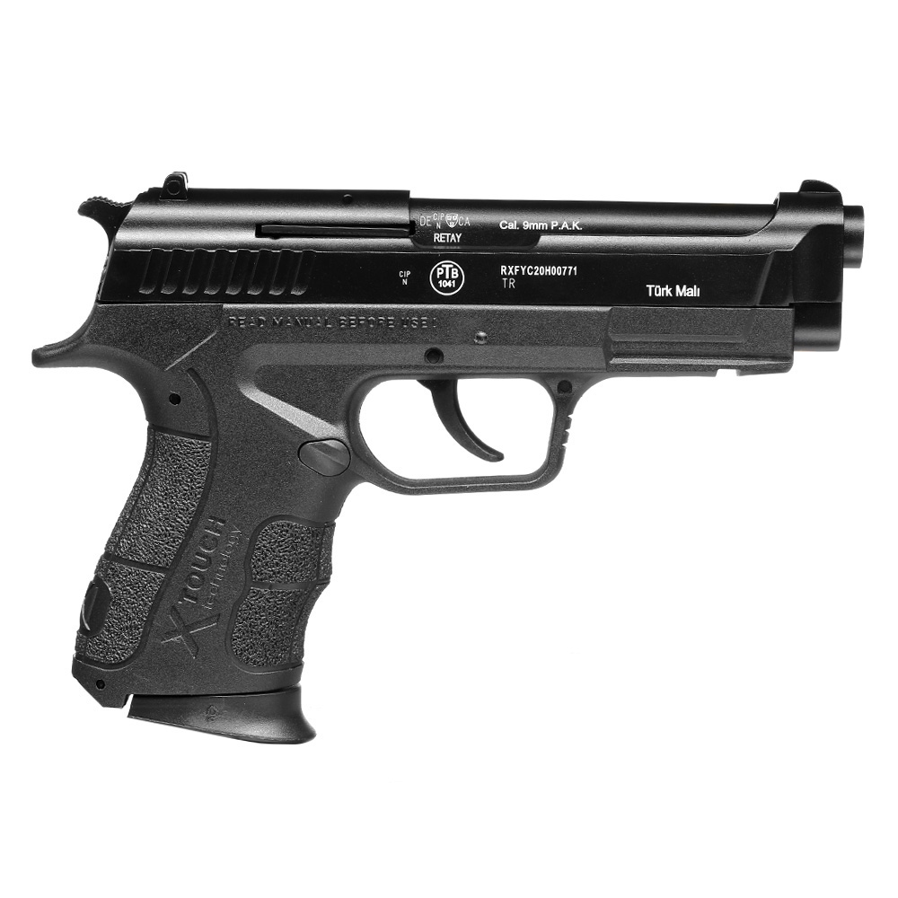Retay X Pro Schreckschuss Pistole 9mm P.A.K. brüniert inkl. 2x 50 Platzpatronen Bild 2