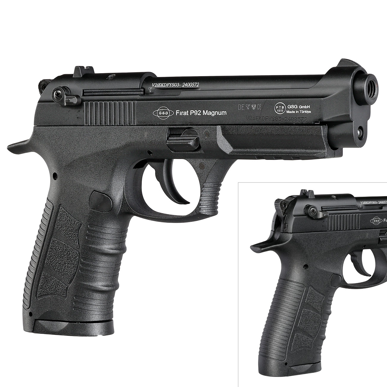 Ekol P92 Magnum Schreckschusspistole 9mm P.A.K. brniert Bild 9