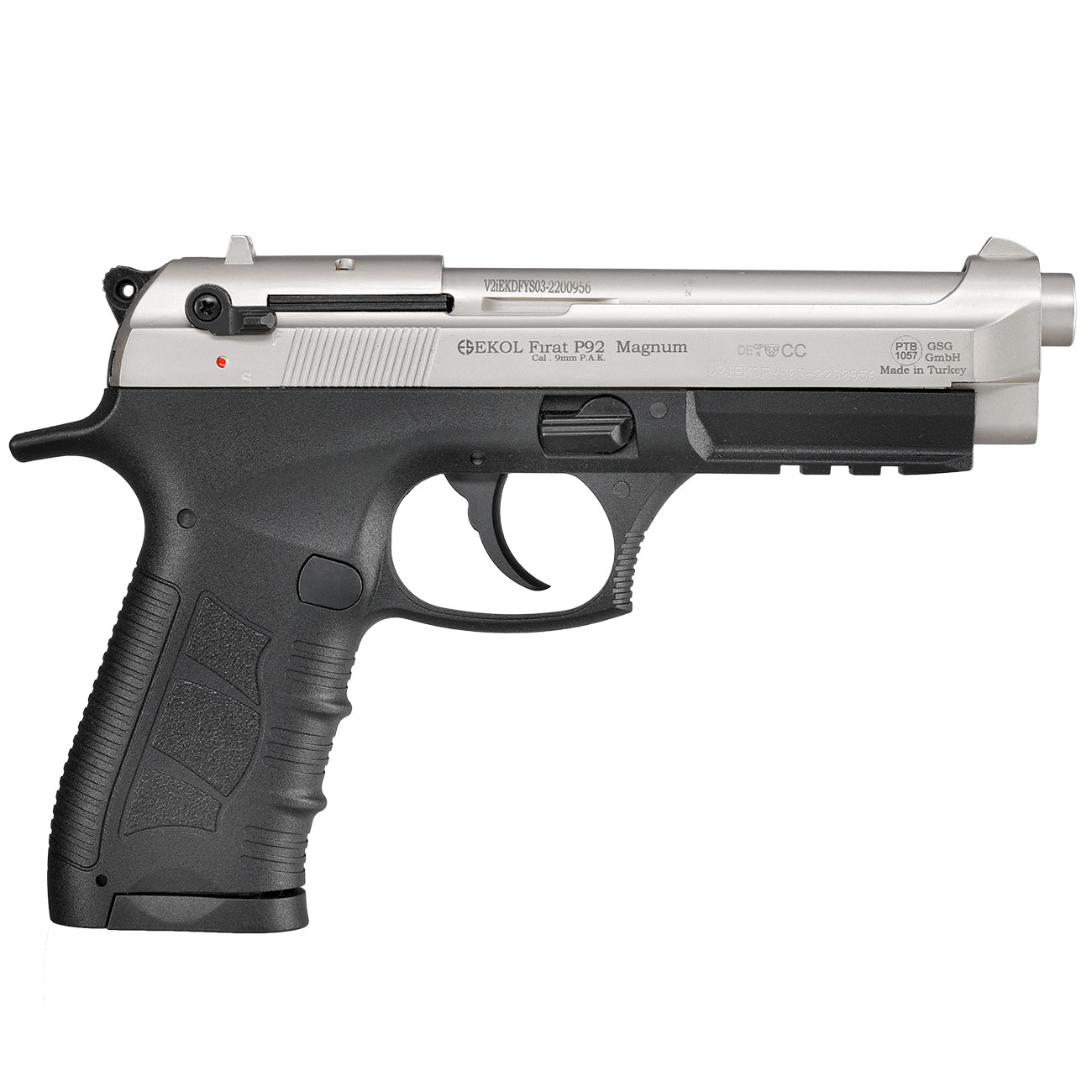 Ekol P92 Magnum Schreckschusspistole 9mm P.A.K. nickel Bild 3