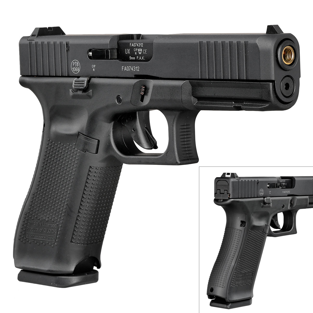 Glock 17 Gen5 Schreckschuss Pistole 9mm P.A.K. brniert inkl. Waffenkoffer Bild 9