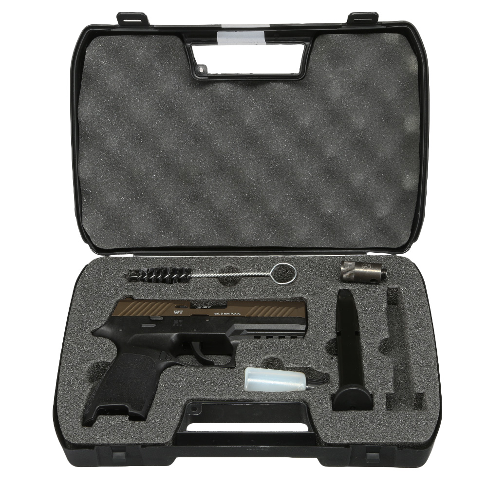 Sig Sauer P320 Schreckschuss Pistole 9mm P.A.K. inkl. Waffenkoffer midnight bronze Bild 1