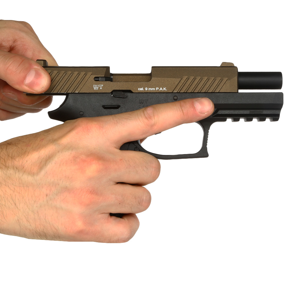 Sig Sauer P320 Schreckschuss Pistole 9mm P.A.K. inkl. Waffenkoffer midnight bronze Bild 1