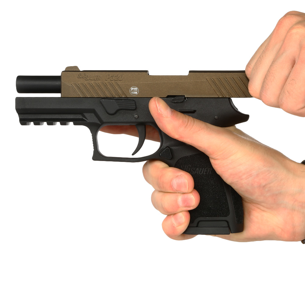 Sig Sauer P320 Schreckschuss Pistole 9mm P.A.K. inkl. Waffenkoffer midnight bronze Bild 1