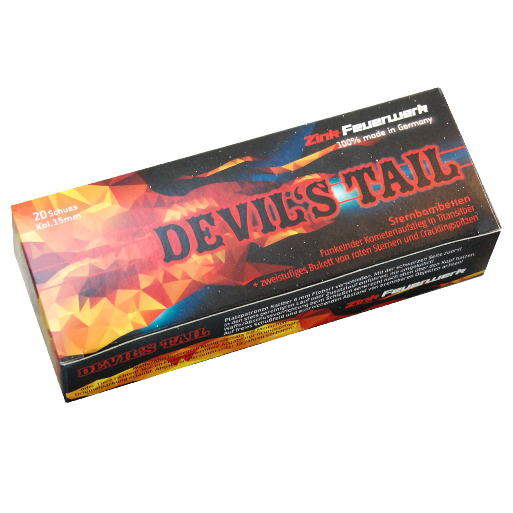 Zink Feuerwerk Devil`s Tail 20 Schuss Signaleffekte fr Schreckschusswaffen Bild 1