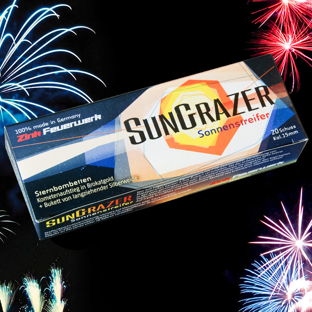 Zink Feuerwerk SunGrazer 20 Schuss Signaleffekte für Schreckschusswaffen