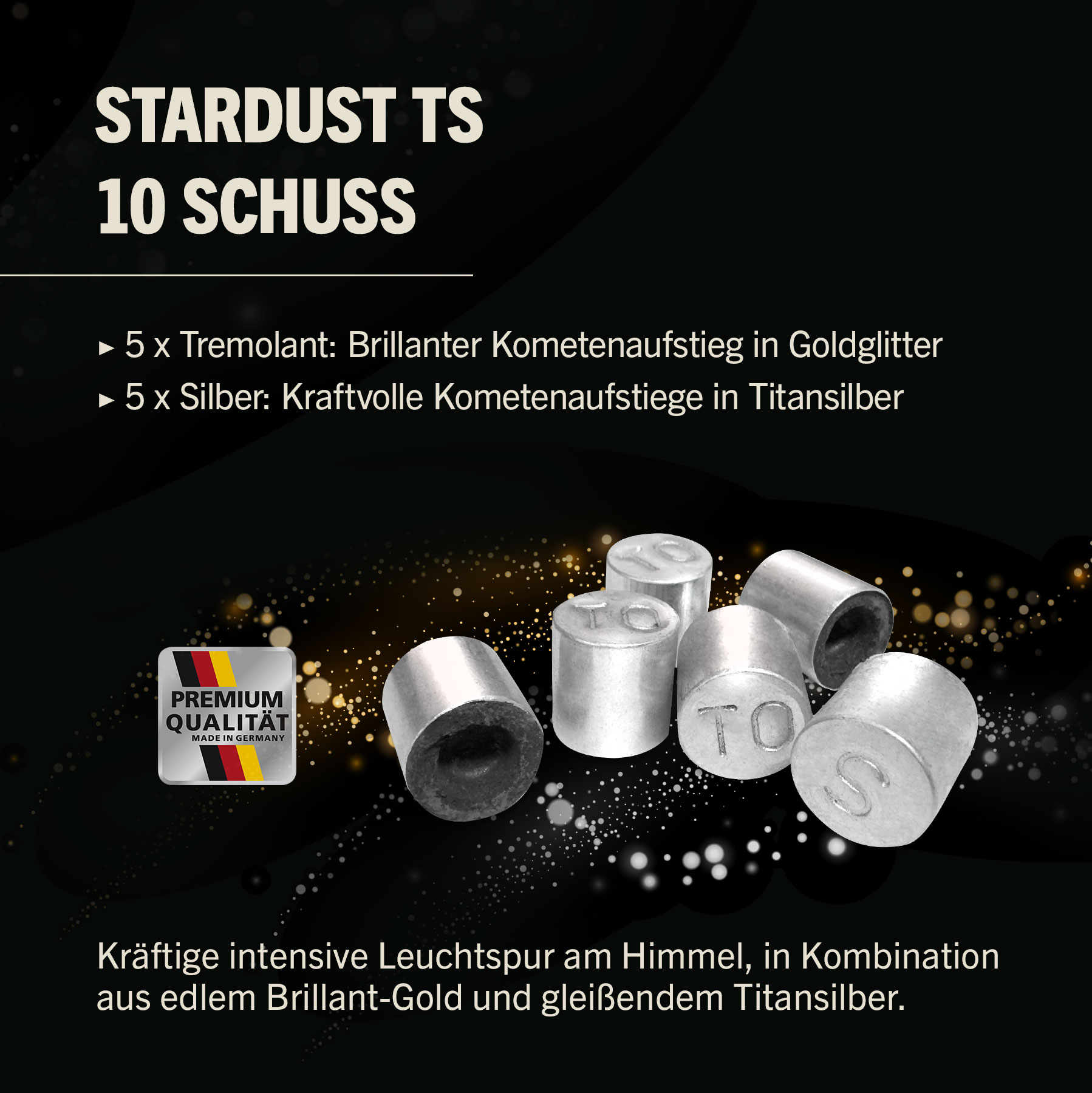 Zink Feuerwerk Stardust TS 10 Schuss Signalsterne f�r Schreckschusswaffen Bild 1