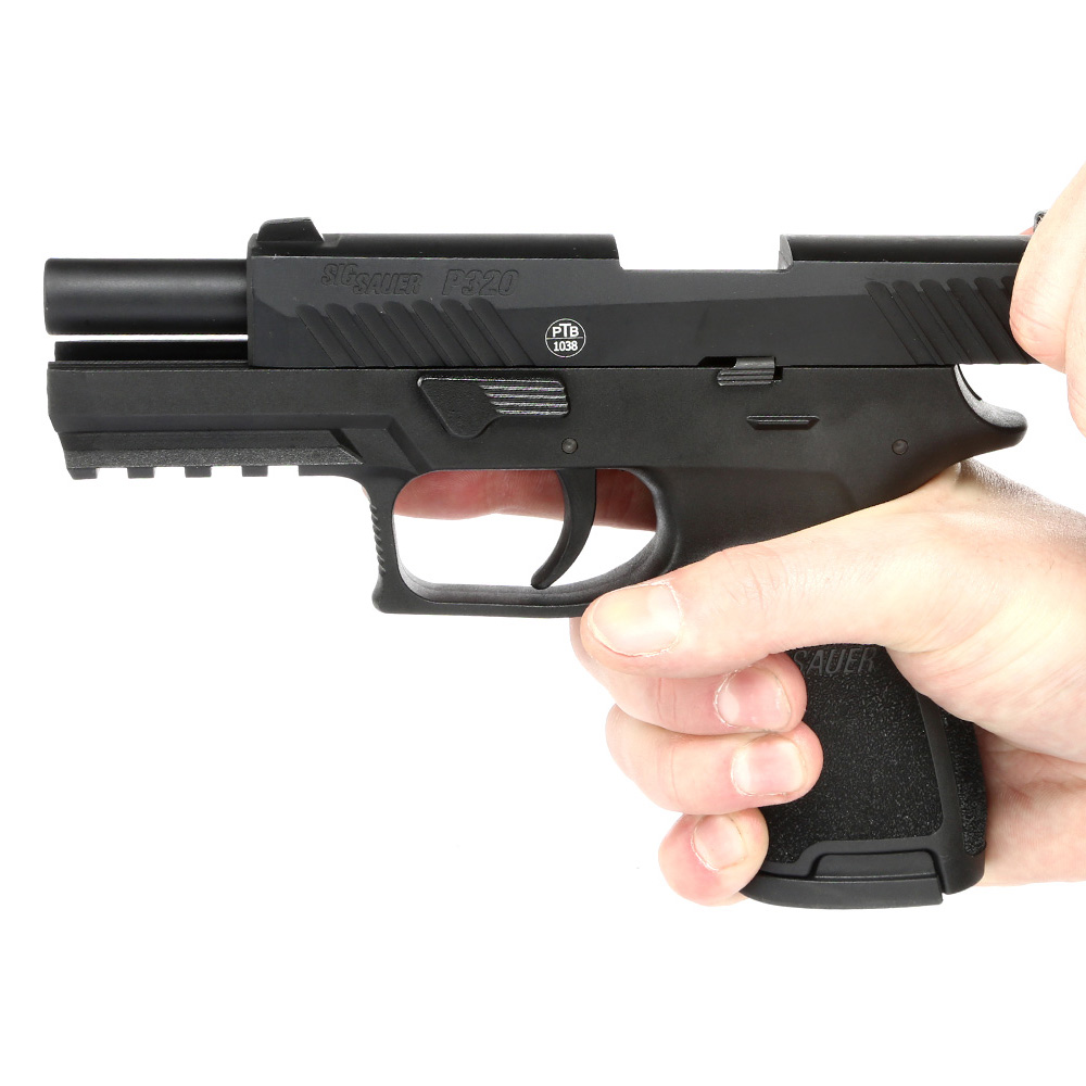 Sig Sauer P320 Schreckschuss Pistole 9mm P.A.K. schwarz inkl. 100 Schuss Platzpatronen Bild 6