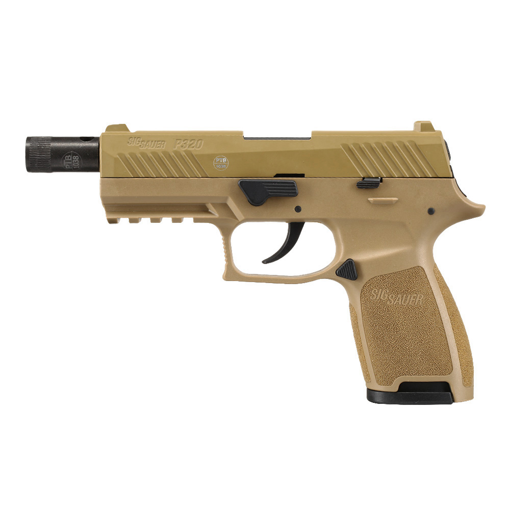 Sig Sauer P320 Schreckschuss Pistole 9mm P.A.K. dark earth inkl. 100 Schuss Platzpatronen Bild 11