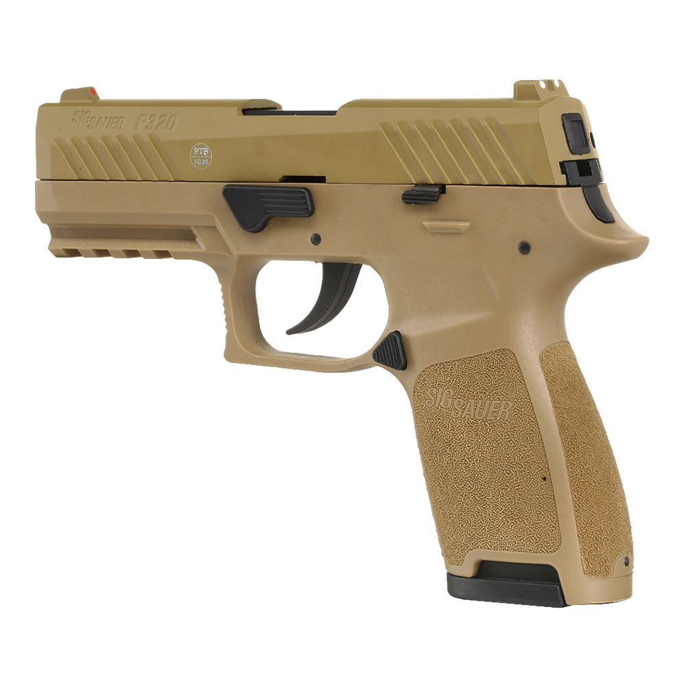 Sig Sauer P320 Schreckschuss Pistole 9mm P.A.K. dark earth inkl. 100 Schuss Platzpatronen Bild 9