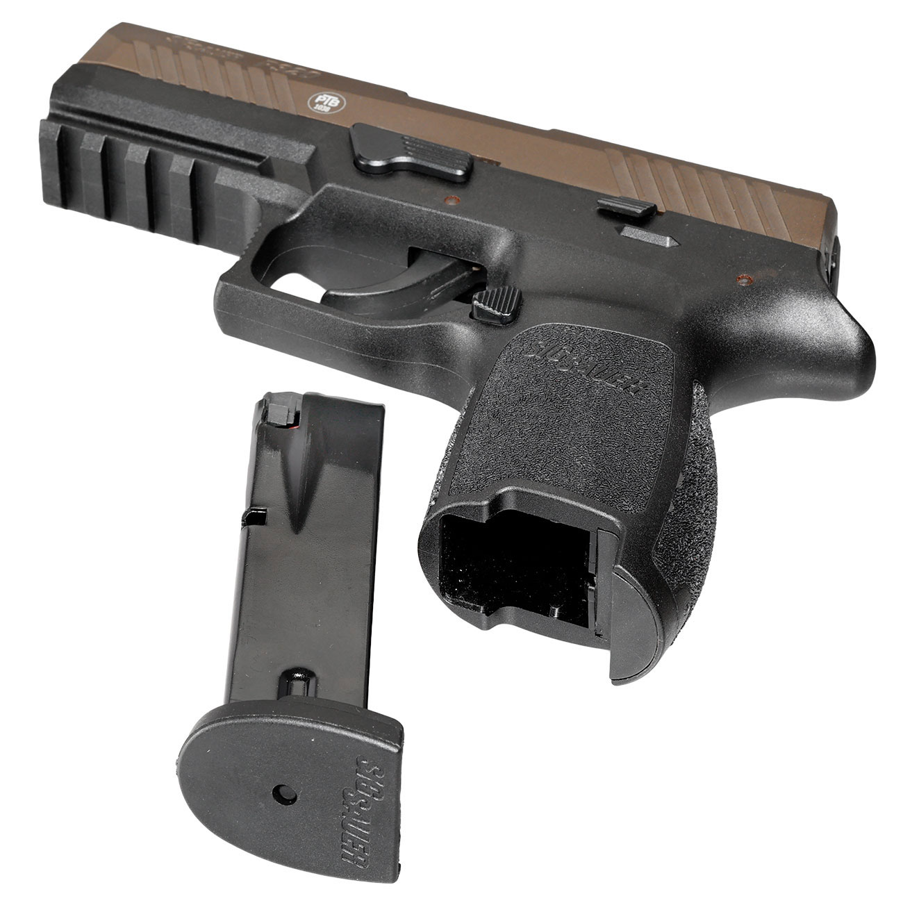 Sig Sauer P320 Schreckschuss Pistole 9mm P.A.K. midnight bronze inkl. 100 Schuss Platzpatronen Bild 6