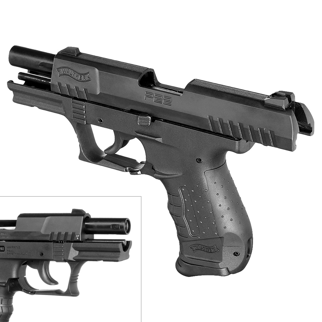 Walther P22 Ready Schreckschuss Pistole 9mm P.A.K. brniert Bild 1